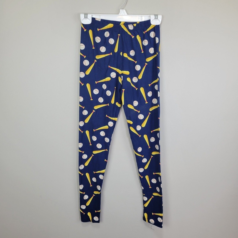 Baseball Bat‎ And Ball Polyester Spandex Ankle Leggings Extra Plus Size